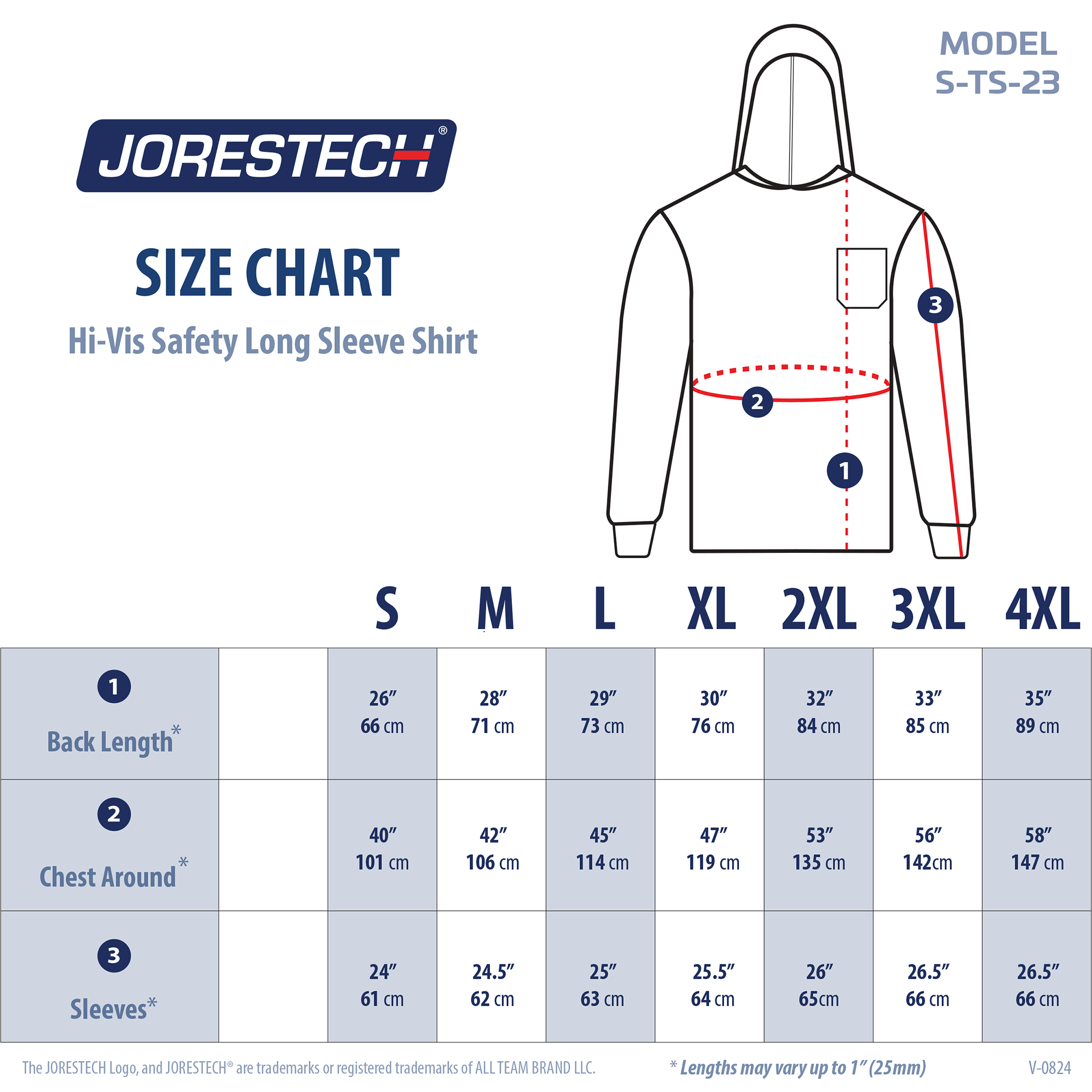 Hi-Vis Safety Long Sleeve Shirt with Hoodie